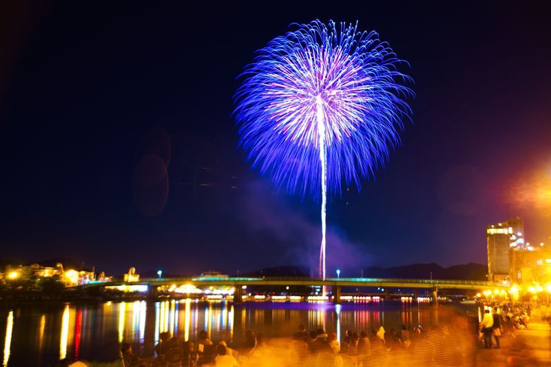 日田川開き祭りの花火