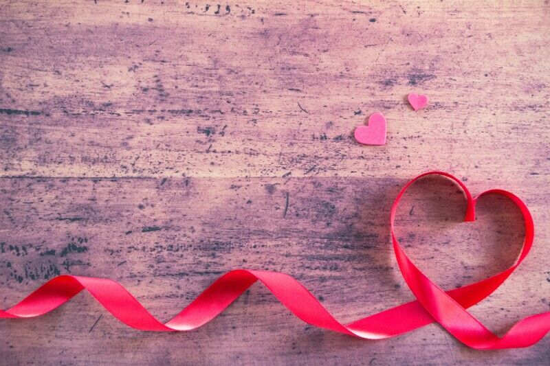 リボンで作ったハート