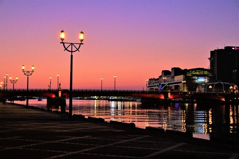 港のイルミネーション