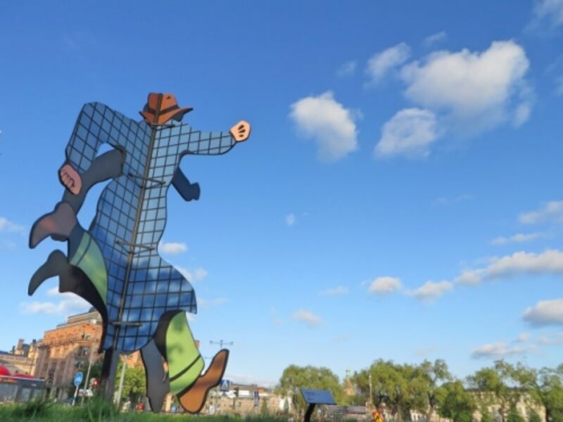 バスを追い駆ける