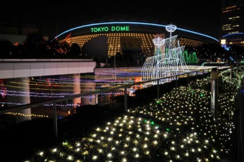 東京ドームのイルミネーション