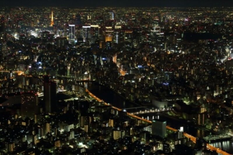 東京スカイツリー展望台からの夜景